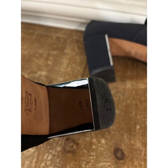 Donald J Pliner Women 7.5 Clem Ankle Booties Block Heel Black Shoe Slip On - Picture 5 of 8